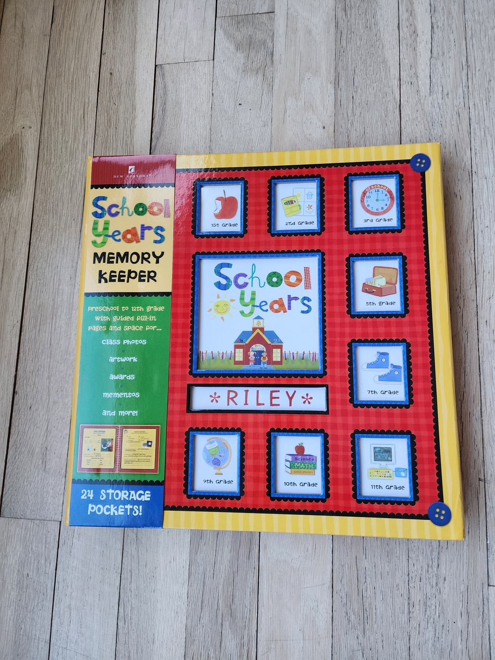 Riley School Years Memory Keeper - Red & Yellow Keepsake Organizer